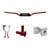 Manubrio Wr5 Rojo Clamp Puños Skua 150 200 250 Wirtz