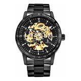 Reloj Hombre Gleim 4331787844 Automático Pulso Negro En