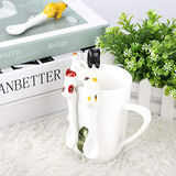 Cucharas De Café Con Forma De Gato, Compatible Con Tazas - M