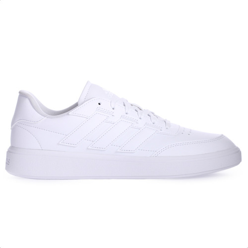 Sapato Branco adidas Couro Courtblock Macio Leve - Original