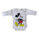 Body Bebê Luxo Mickey Mouse Antigo Disney Desenho Classico