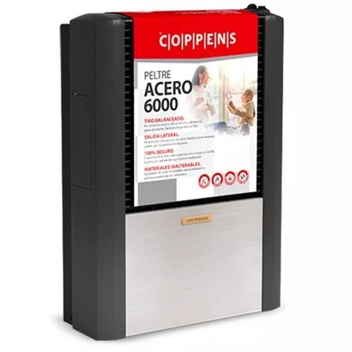 Calefactor Coppens Peltre Acero 6000 Kcal/h Tb Izquierdo Mg