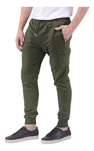 Pantalon Cargo Hombre Mujer Bolsillos Jogger Jogging