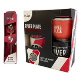 Set Matero River Plate Oficial Y Bombilla Acero Inoxidable 