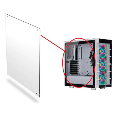 Tampa De Acrílico Gabinete Gamer Corsair Icue 465x Rgb