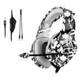 Fone Headset Gamer Camuflado P/ Pc Headfone Over-ear 