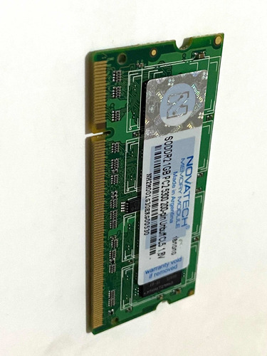 Memoria Notebook Sodimm Ddr2 1gb 667 Pc2 5300 Novatech º14