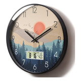 Reloj De Pared, Puesta De Sol, Sin Tictac, Pantalla