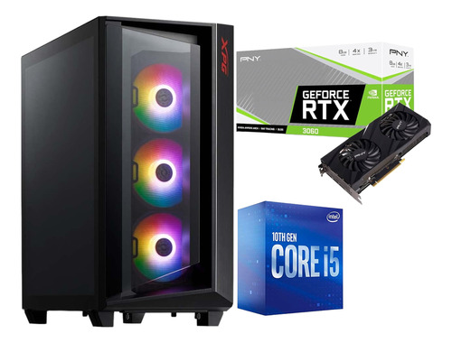 Pc Gamer Rtx 3060 Cpu Intel I5 Ram 16gb 1tb Nvme Ssd 4 Fan