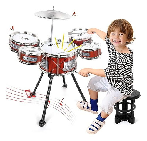 Drum Drum Set Musical Toqule Set Para Niños Kit De Batería D