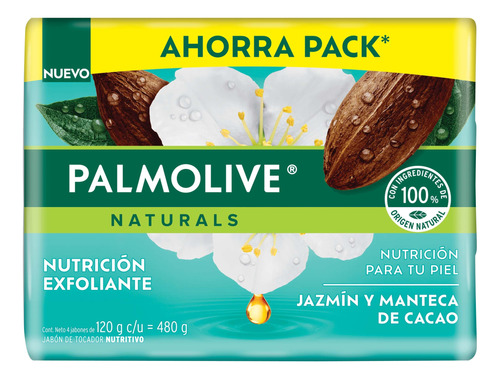 Jabón Palmolive Naturals Jazmín Y Manteca Cacao 4x120g