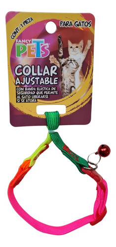 Collar Para Gato-nylon Ajustable C/cascabel 