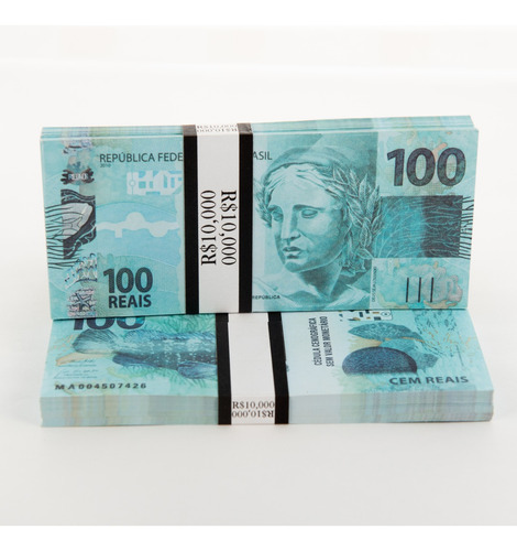 1000 Notas Banco Imobiliário 100.000 Cédulas Idêntica 100r$