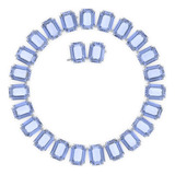 Collar Swarovski Millenia Cristales Talla Octagonal - Azul