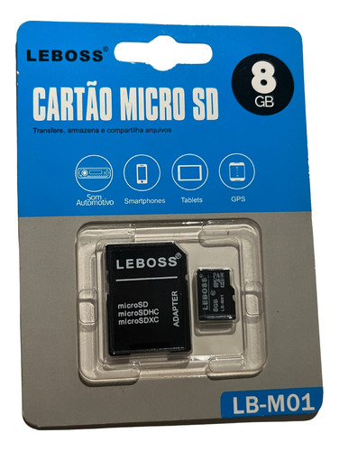 Cartão Memória Kit 5 Micro Sd 8gb Notebook Celular Aparelho 