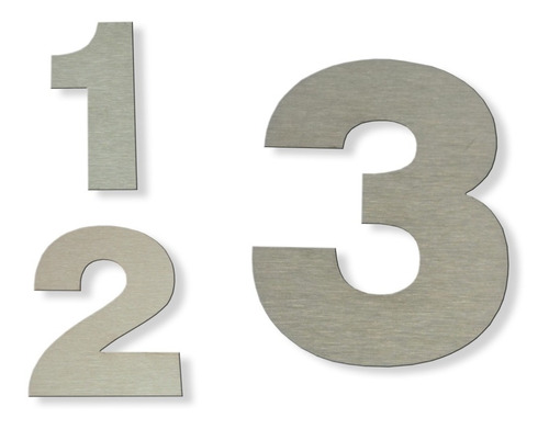 Numeros Domiciliario  12cm Acero Inox X 4 Unidad Verashop