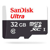 Cartão Memória Sandisk Ultra 32gb 100mb/s Classe 10 Micro Sd