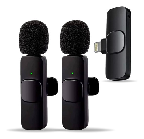 Microfone Smart Duplo Lapela Wireless 2.4ghz Para Ios iPhone