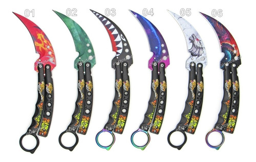 1 Karambit Butterfly Afiado Modelo Csgo Com Imã + Coldre