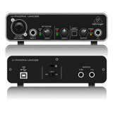 Interface De Audio Behringer Umc22 U-phoria Placa De Audio