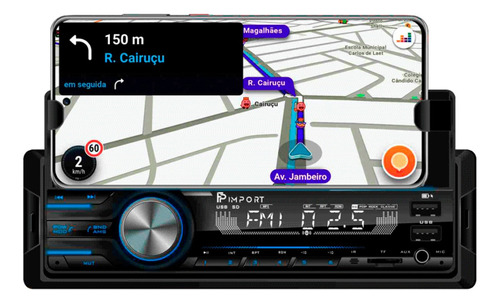 Radio Mp3 Bluetooth Connect 2 Entradas Usb E Suporte Celular