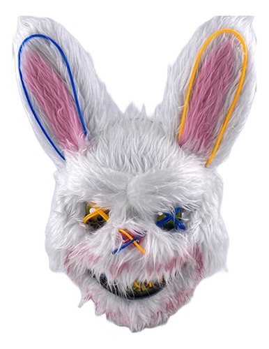 Osm Máscara De Led Rabbit, Antifaz Conejo Azul Y Amarillo
