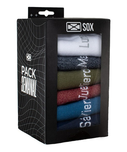Pack X7 Medias Algodon Soquetes Semanal Sox 