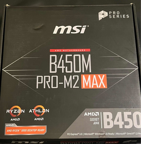 Placa Mãe Msi Amd B450m Pro-m2 Max