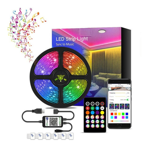 Smart Control Led Tira De Luz Usb De Alimentación Rgb Tv [u]