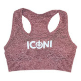 Tops - Iconi Women's Seamless High-waisted Sports Bra, Maroo