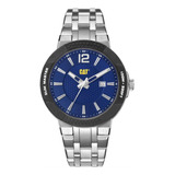 Cat Shock Slim Blue Dial 43.5 Mm Correa De Acero Inoxidable 