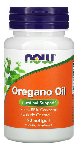 Óleo De Orégano Now Foods Oregano Oil Revestido 90 Sofgels Sabor N/a