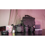 Câmera Canon T7i Com 2 Lentes + 3 Baterias + 64gb + Filtro
