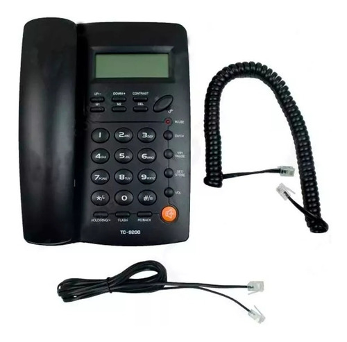 Telefono Alambrico Con Pantalla DigiPhone Tc-9200 Negro