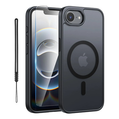 Kit Funda Para iPhone 16e Magnétic+ Mica+correa,funda Magnética Esmerilada De Grado Militar Para Teléfono Con Protección Contra Caídas,antivibración | MercadoLibre