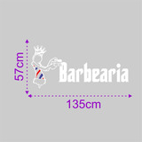 Adesivo Barbearia 57x135cm Barbeiro Salão Porta Vidro Lm015