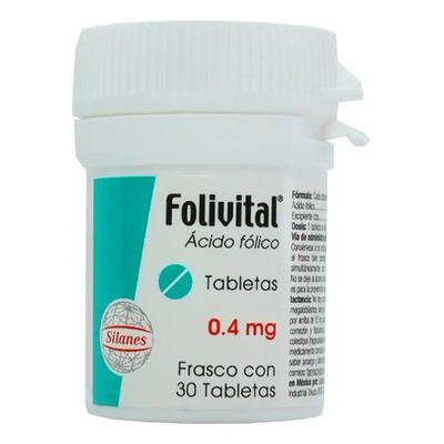 Folivital Tabletas 0,4 Mg, 30 Tabletas | Envío gratis