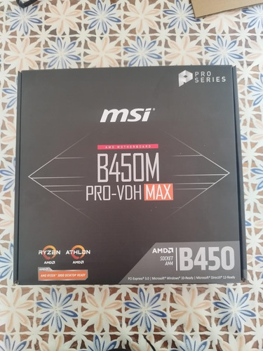 Placa Mae Msi B450m Pro-vdh Max Amd Ryzen Am4 Ddr4 Matx