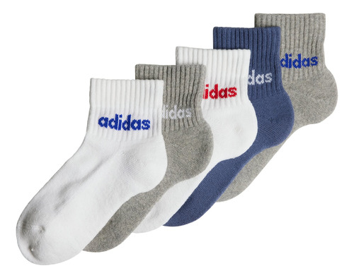 Medias Soquetes Lineales 5 Pares Para Niños Ir8230 adidas