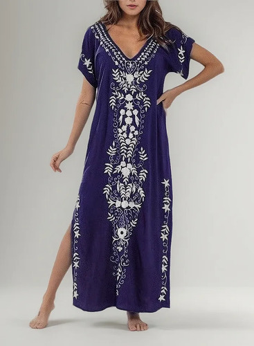 Lyp Vestidos Kaftan Bordados Para Mujer Vestido Tipo Pareo | Meses sin interés