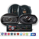 Combo Stereo Matrix Usb Bluetooth + Parlantes 6x9 + 5 1/4''