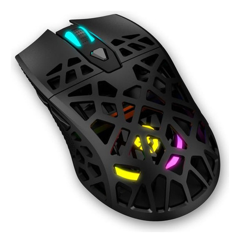 Mouse Krom Kaiyu Rgb, 12000dpi, 6 Botones, Black, Usb