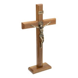 Crucifixo Medalha São Bento Tradicional Mesa E Parede 35cm