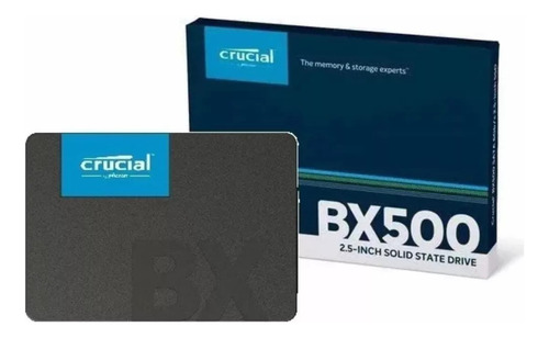 Ssd Disco Sólido Interno Crucial Ct500bx500ssd1 500gb Preto 500gb Novo N/f