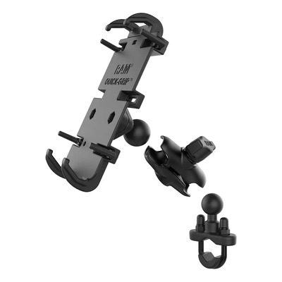 Ram Mounts - Soporte De Teléfono Grande De Agarre Rápido con brazo corta y Base De Tornillo En U Para Manubrio Ram-b-149z-a-pd4u Para Motocicleta, Atv\u002Futv, Bicicleta | Envío gratis
