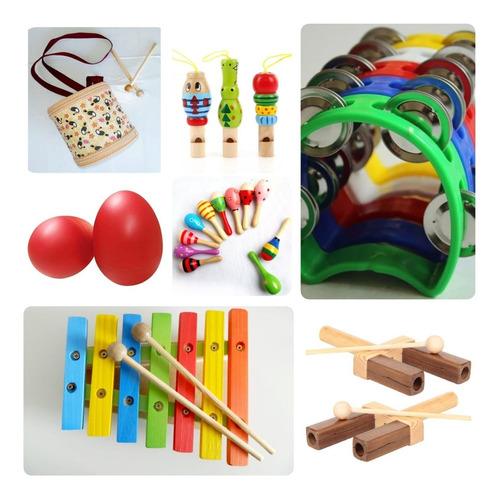 Kit De Instrumentos Musicais Infantis Montessori