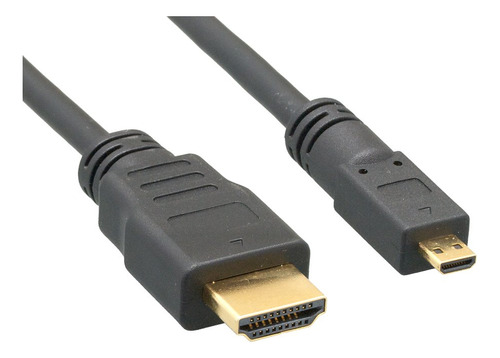 Cablelera Micro Hdmi A Hdmi 34awg 2' Color Negro (zc95b1mm-0