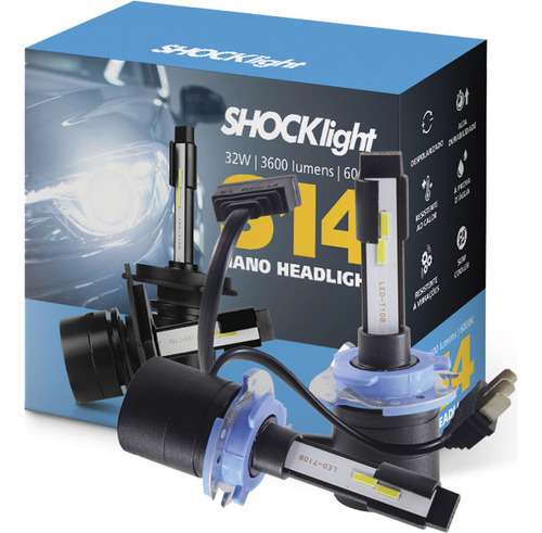 Headlight S14 Nano H15 6000k 12v 32w 3600lm Marca Shocklight