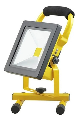 Reflector Led Inalámbrico Tbcin Sbn020-lr 20w Con Luz Blanco Frío Y Carcasa Negro/amarillo 220v