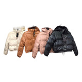 Campera Puffer Eco Cuero Engomada